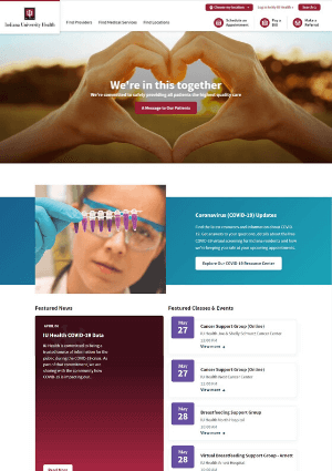 health care website example