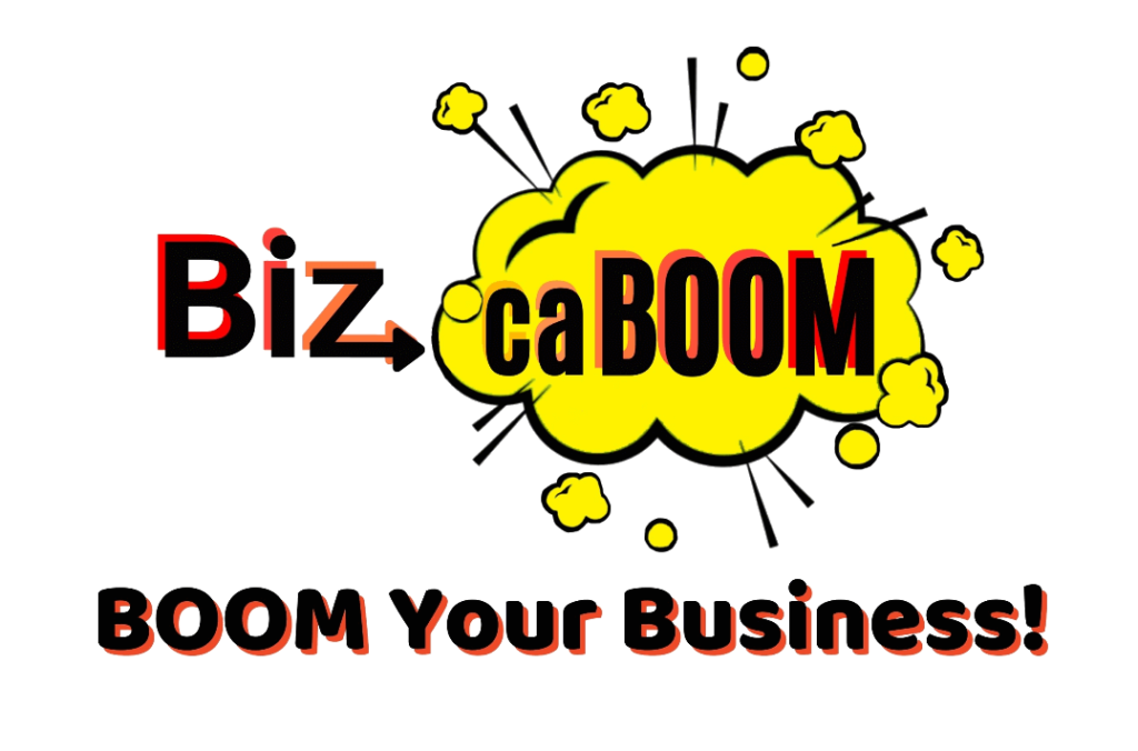 BizcaBOOM logo enlarged BOOM your business
