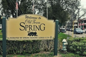 Spring Texas welcome sign